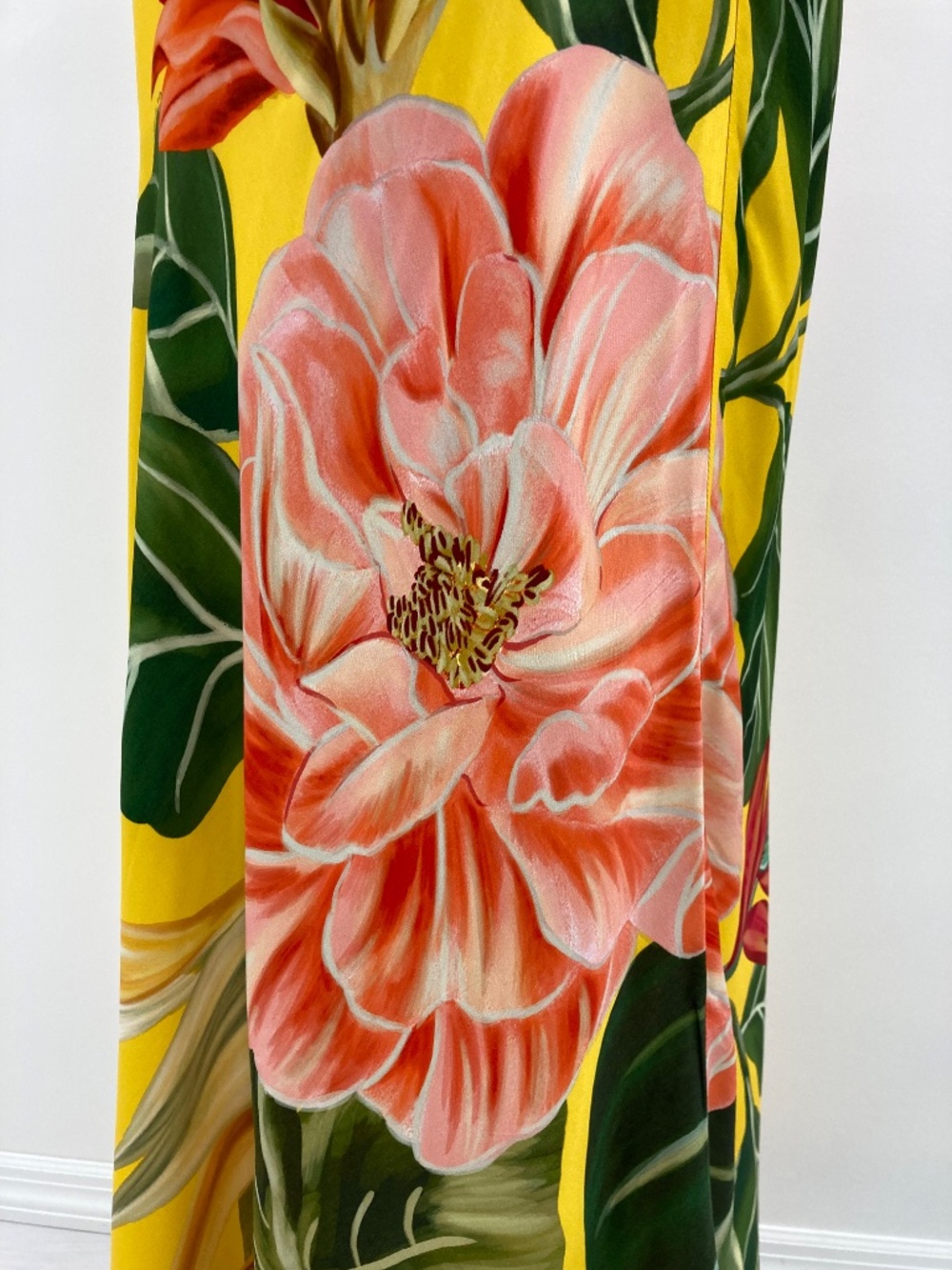 NWT Farm Rio Yellow Tropical Print Bias Dress Size M - Picture 8 of 13